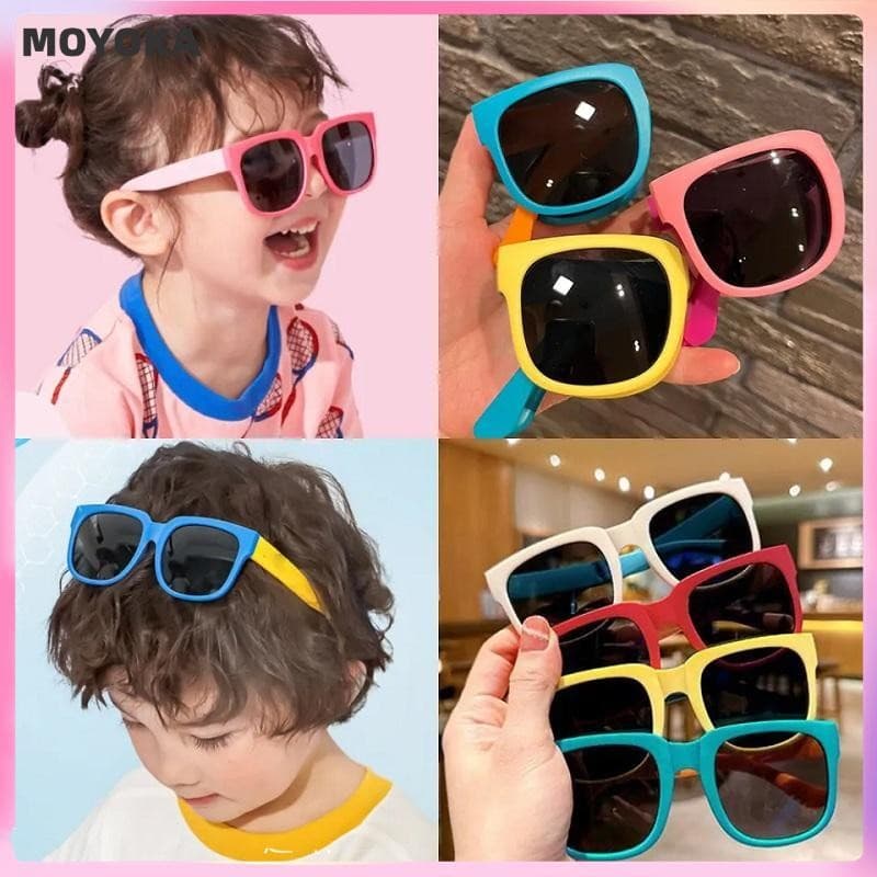 Crianças Óculos De Sol Dobráveis Verão Resistente A UV Para Bebês Meninos Meninas Moda UV400