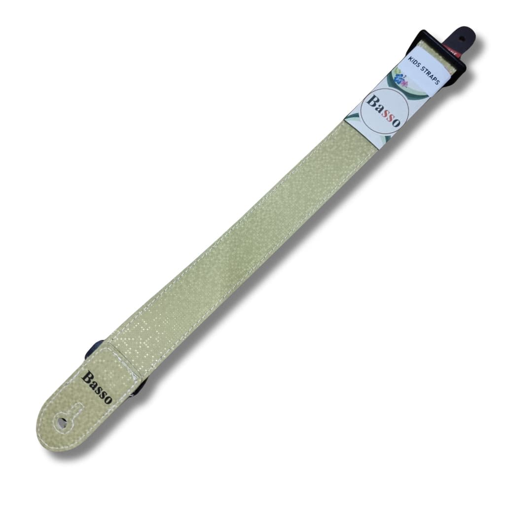 Correia Infantil Violão 4cm Dourado Holográfico Basso