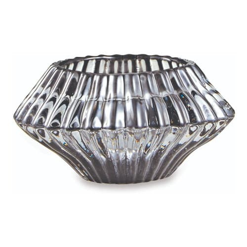 Porta-velas Decorativo Formato Diamante Fumê Vidro