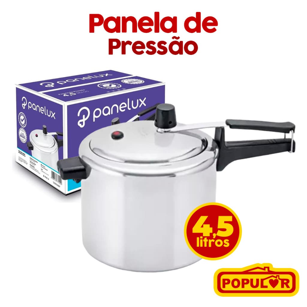 Panela De Pressão 4,5 litros Panelux A Mais Vendida Do Brasil