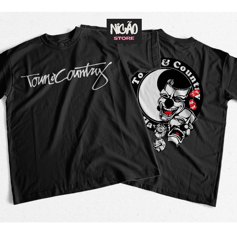 Camisa Camisa Camiseta Estampada Town Country Mascaras Envio Imediato 100% Qualidade