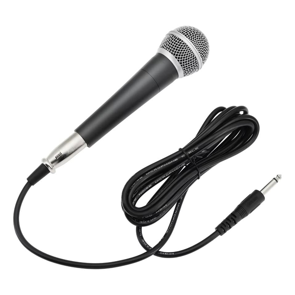 Microfone Fio Dinâmico Profissional Metal Cabo 5 Metros