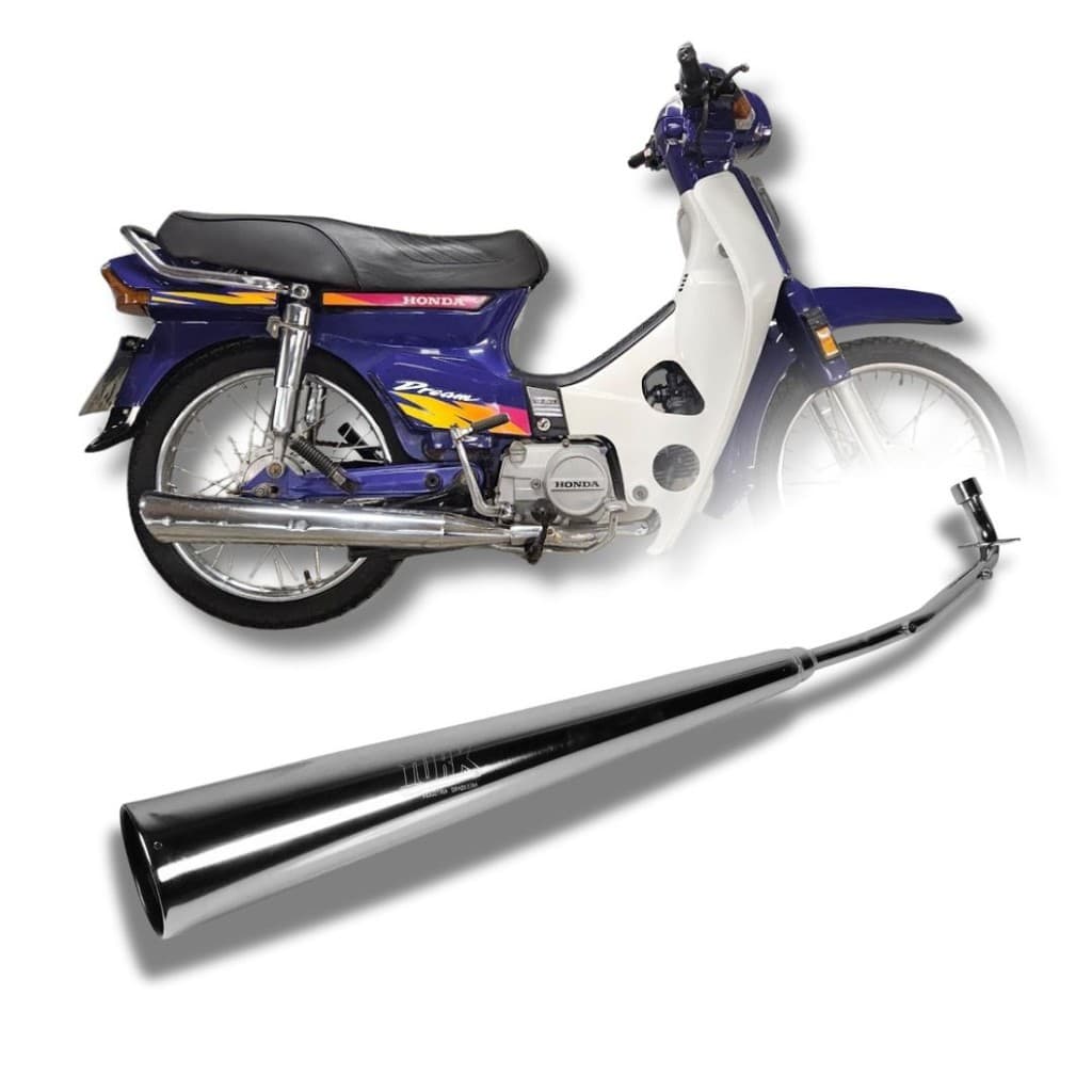 Escapamento Dream C-100 Modelo Original 1993 1994 1995 1996 1997 1998 Cromado Pro Tork