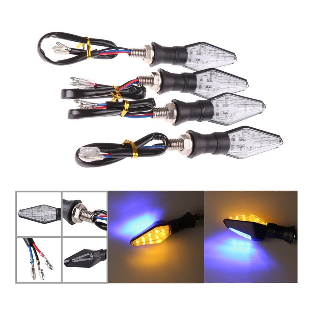 Kit 4 Pisca Seta Para Moto De Led Universal Com Traseira Led Lightes De Acessorios