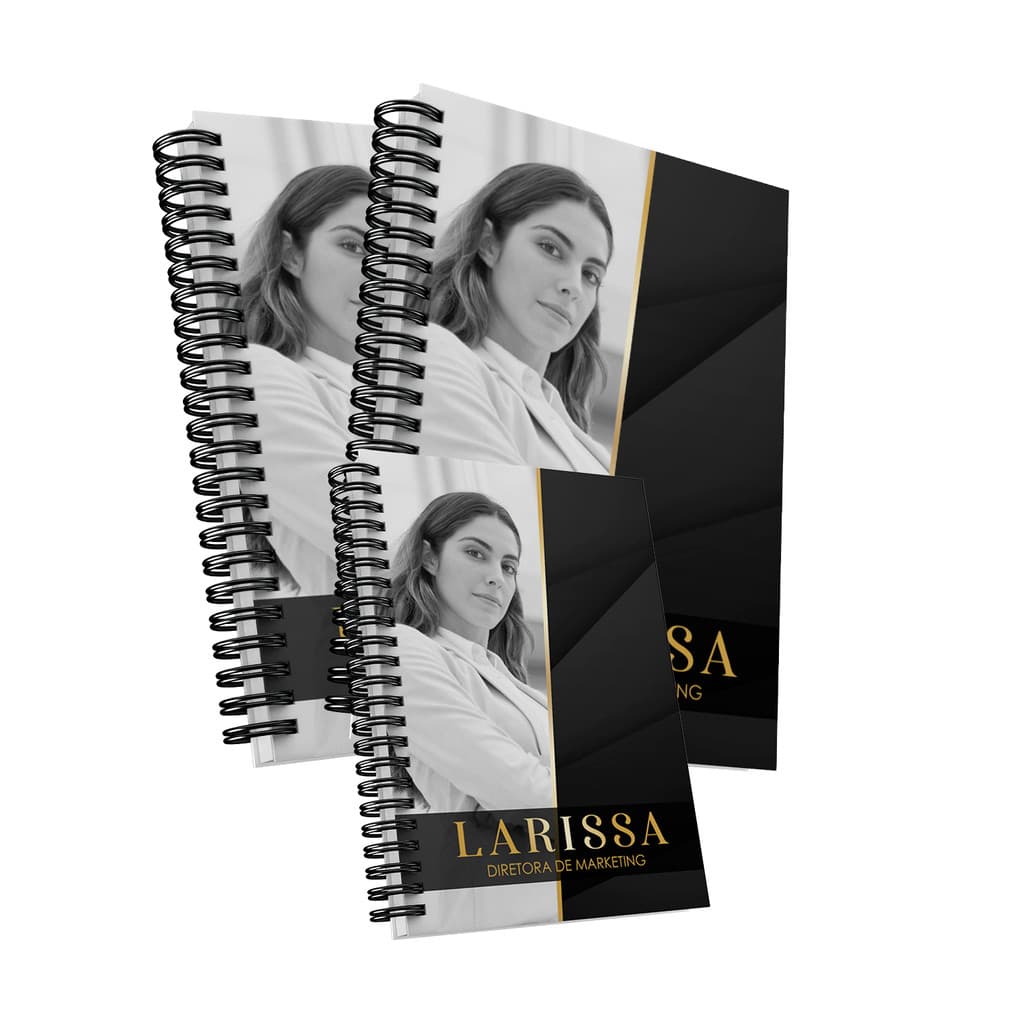 Kit Executivo Personalizado Agenda + 2  Caderno Feminino