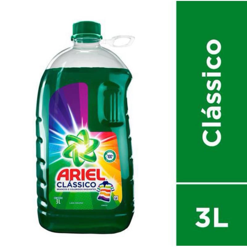 LAVA ROUPAS LÍQUIDO CLÁSSICO ARIEL 3L