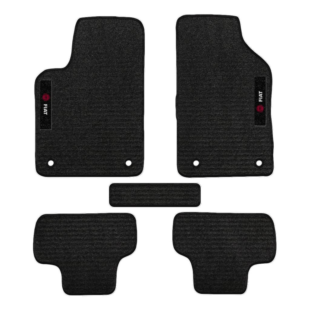 Kit de tapetes 5 peças específico Idea 2012 13 14 15 2016 Carpete Res-Preto