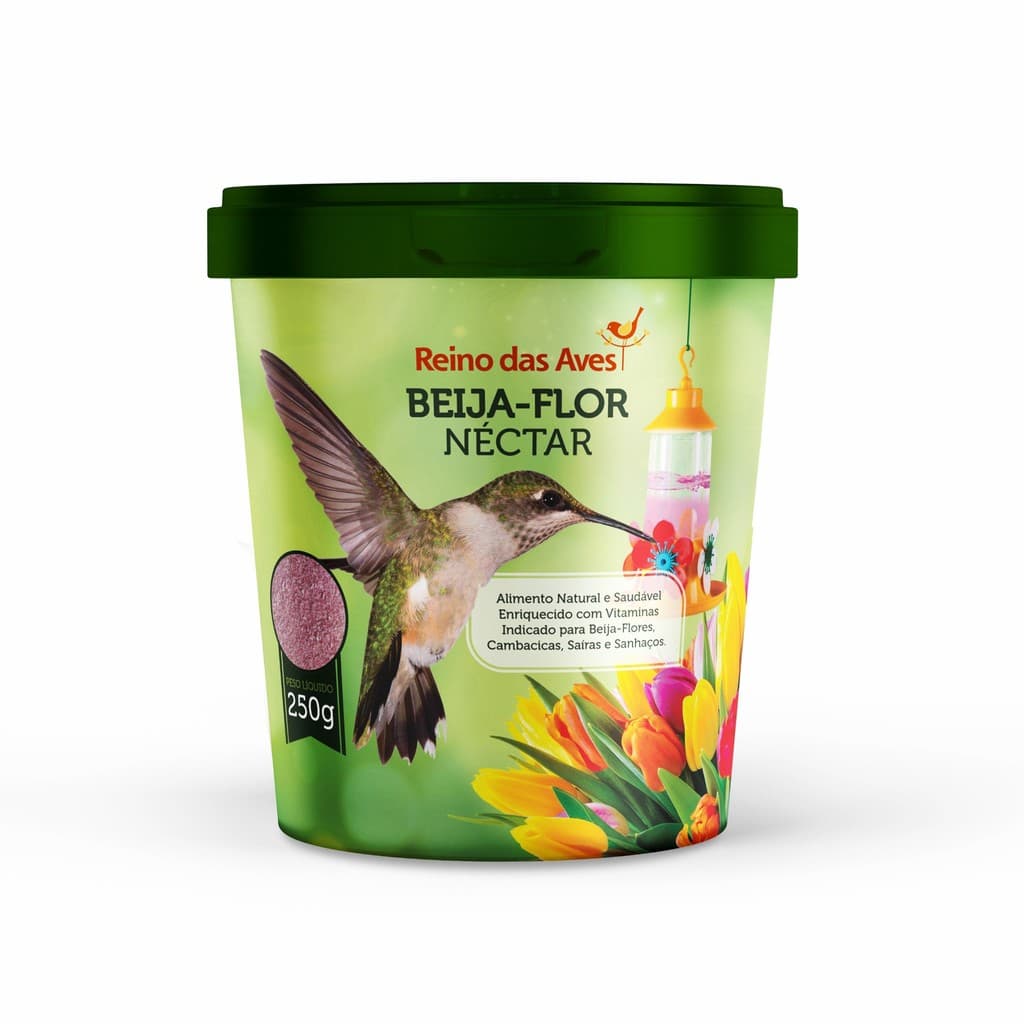 Nectar Pote 250g Beija-Flor Reino das Aves – Fonte de energia e nutrientes essenciais para beija-flores ativos