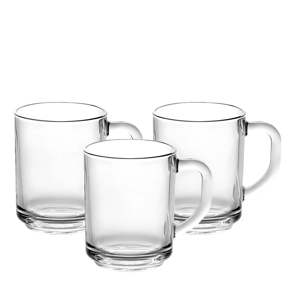 Jogo de Canecas Com 3 Peças 225 ML ORIGINAL GLASS