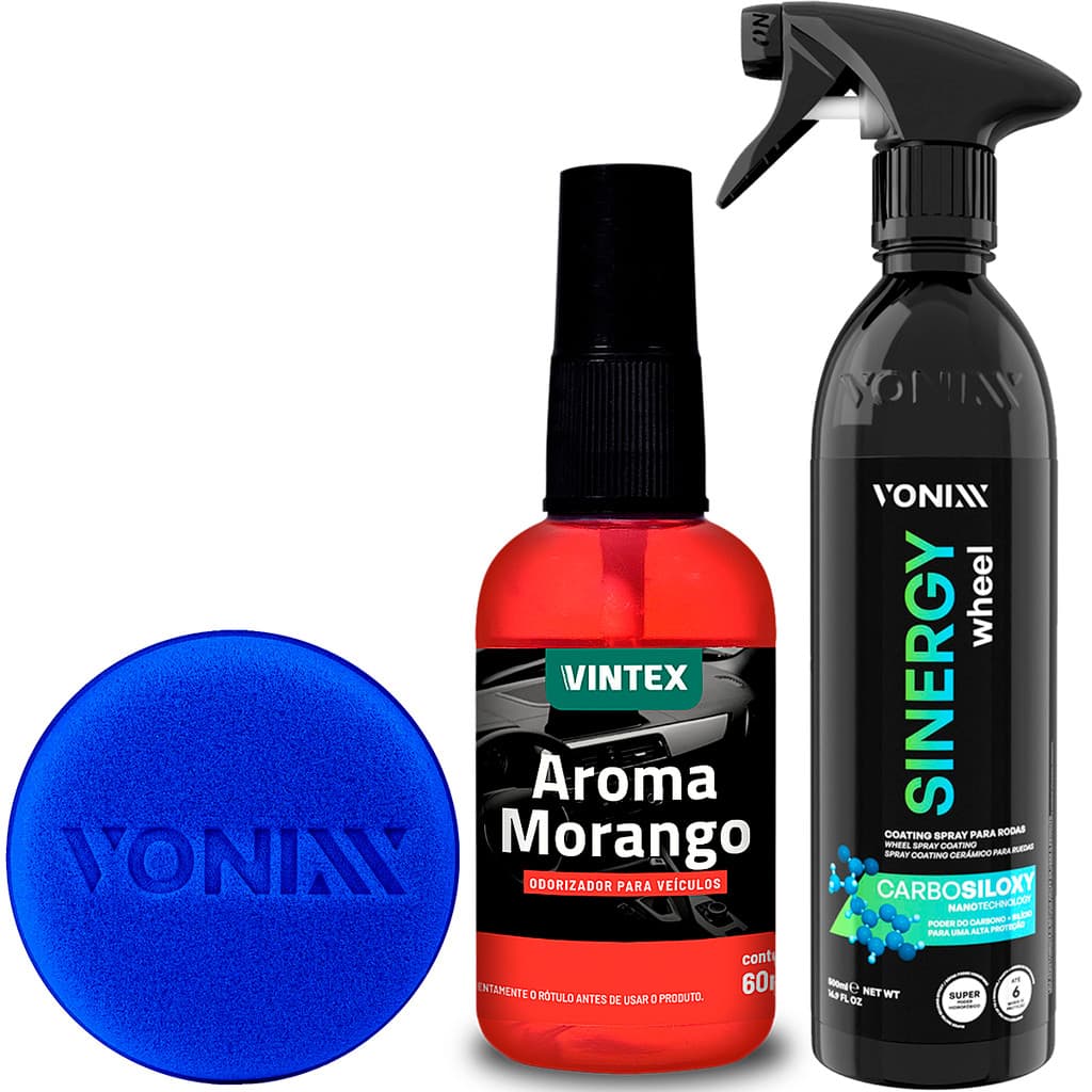 Sinergy Whell Cera Spray Roda Automotivo + Aroma Morango