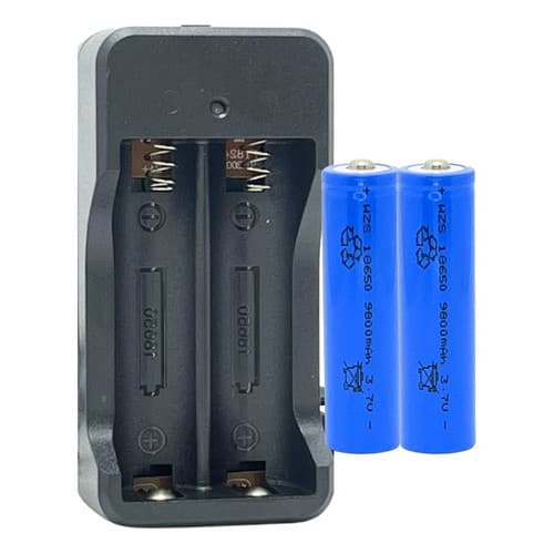 Carregador Duplo Mola De Com Indicador De Carga com 2Bateria Recarregáveis Li-ion 18650