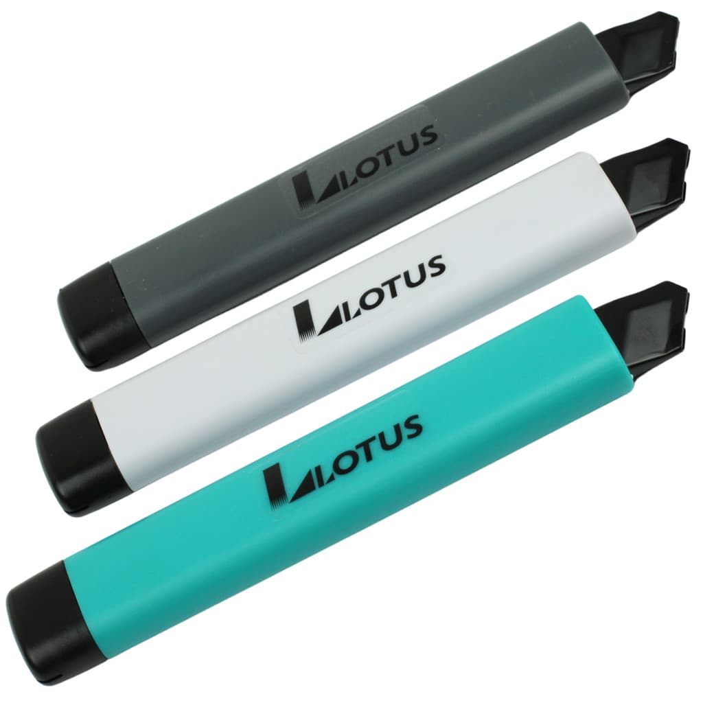 Kit 3 Estiletes 18mm Com Trava Abs 2 Lâminas Extras 1870 Lotus Cinza Branco Verde