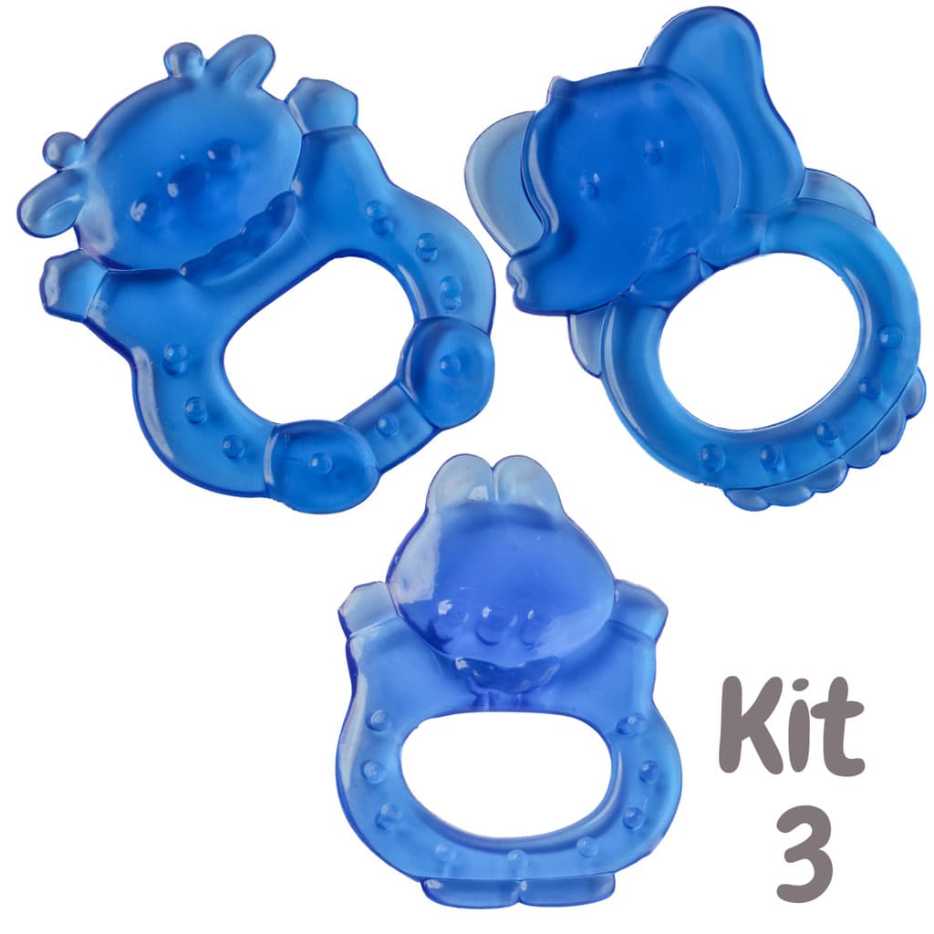 Kit 3 Mordedores Para Bebê Alivio na Gengiva