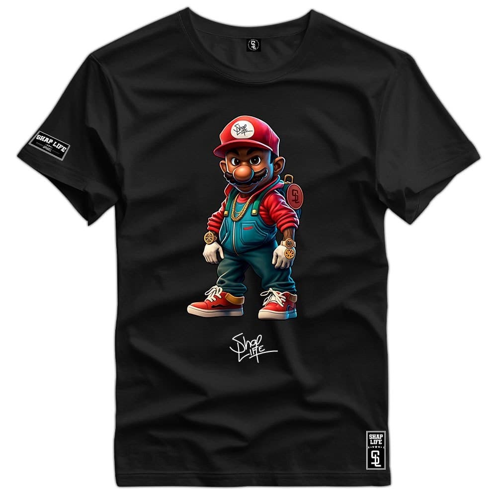 Camiseta Personalizada Estampa Mario Desenho Cartoon Anime