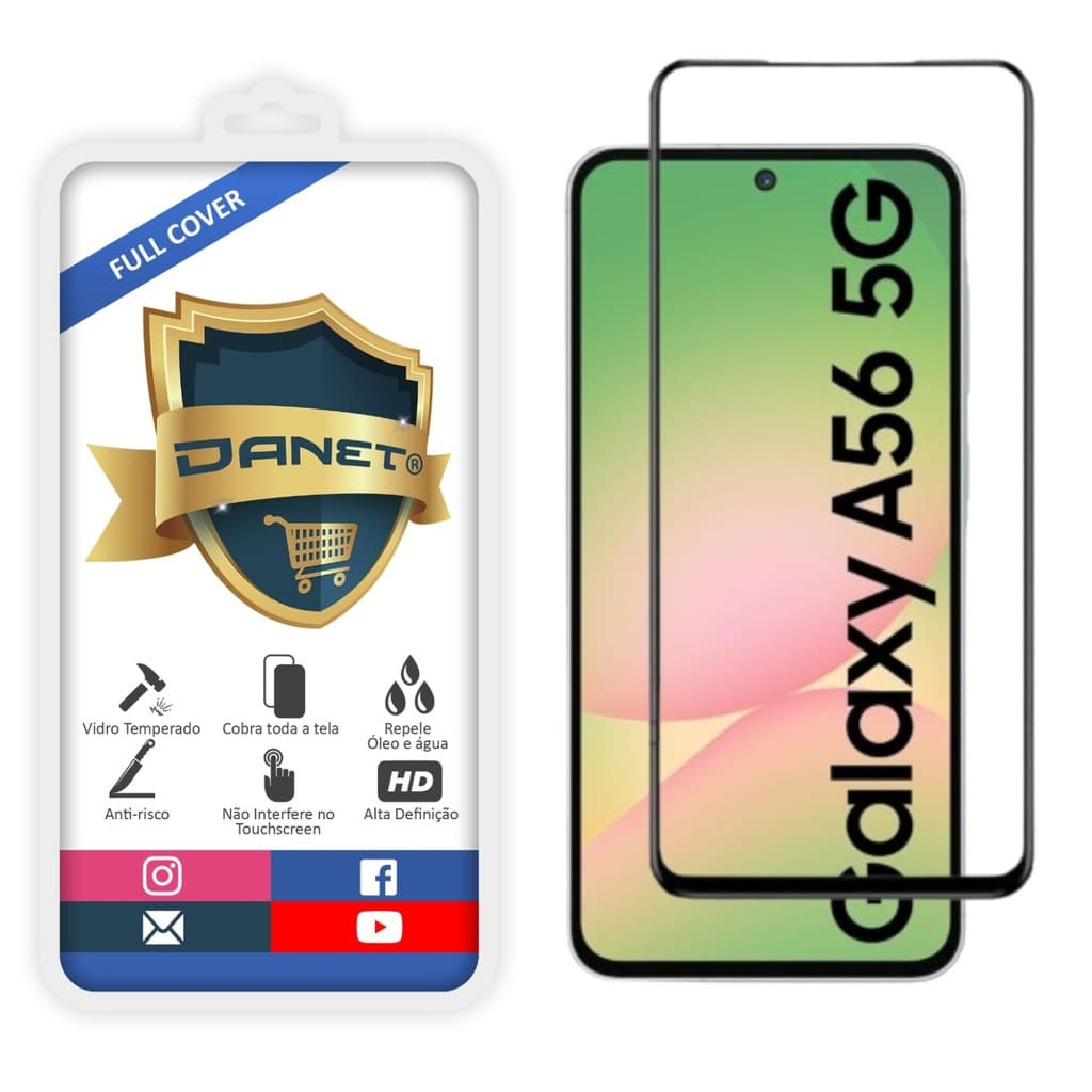 Película De Vidro Temperado 3d Para Galaxy A56 Full Cover 9h