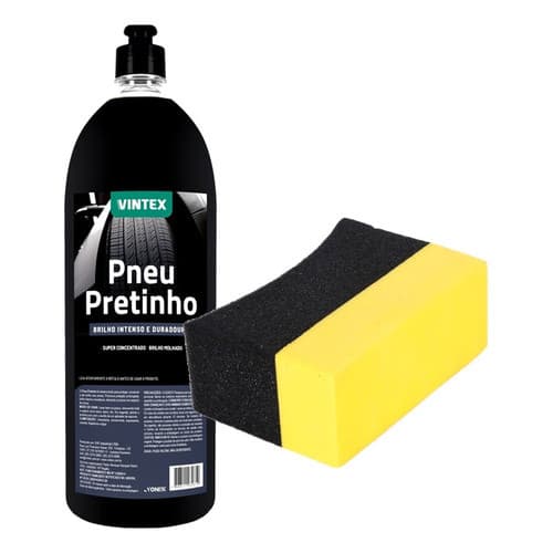 Pneu Pretinho 1,5l Vintex + Aplicador Pretinho Selante