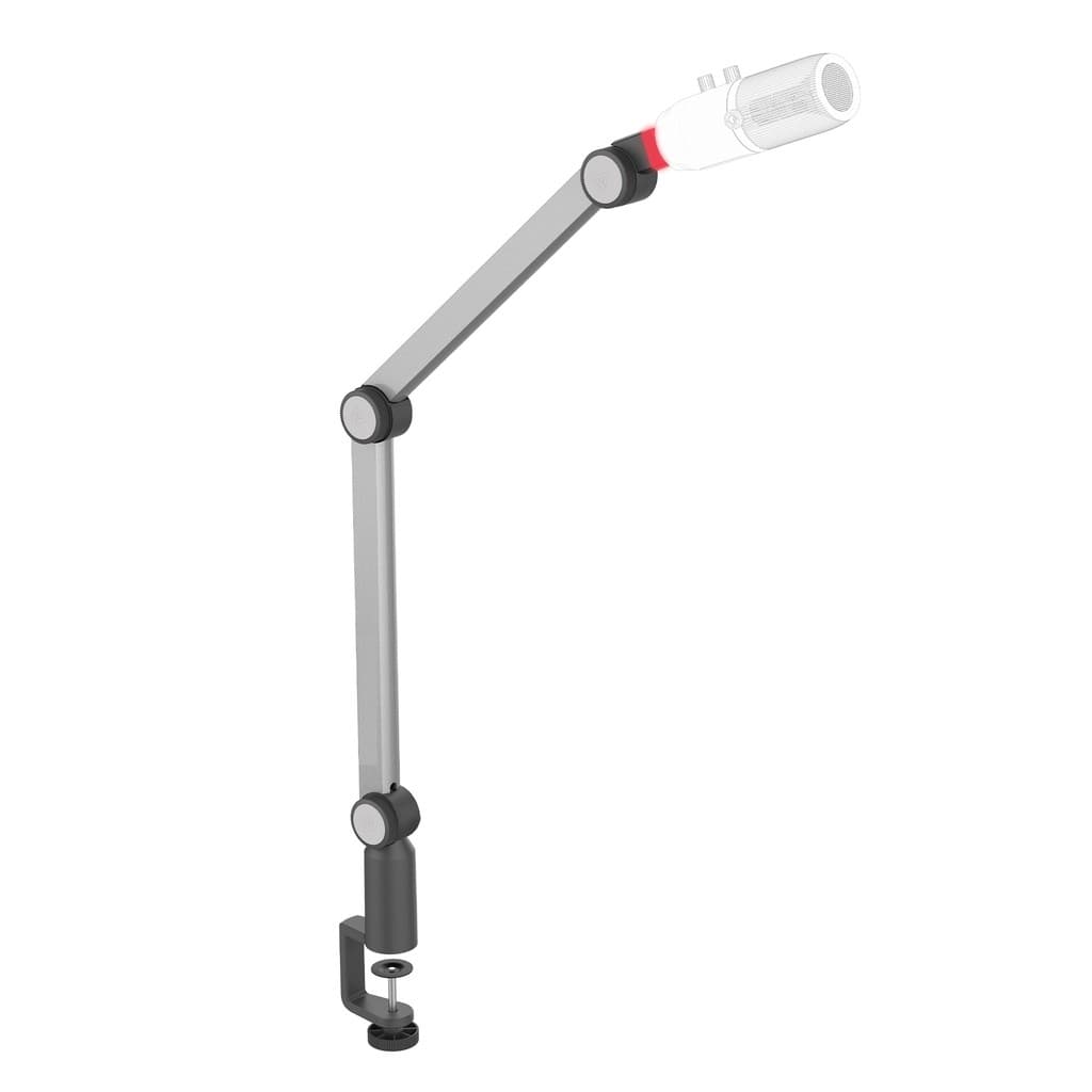 Suporte Pedestal Braço Articulado c/ LED "On Air" p/ microfone HyperX, Yeti Nano