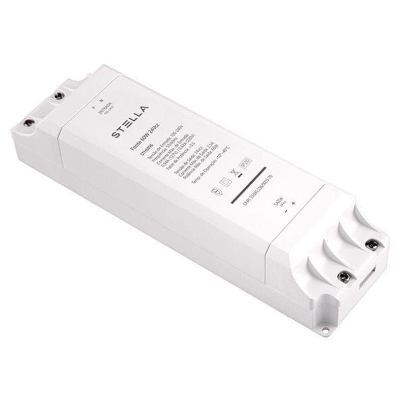 FONTE PARA FITA DE LED STELLA 24V 60W BIVOLT STH6896
