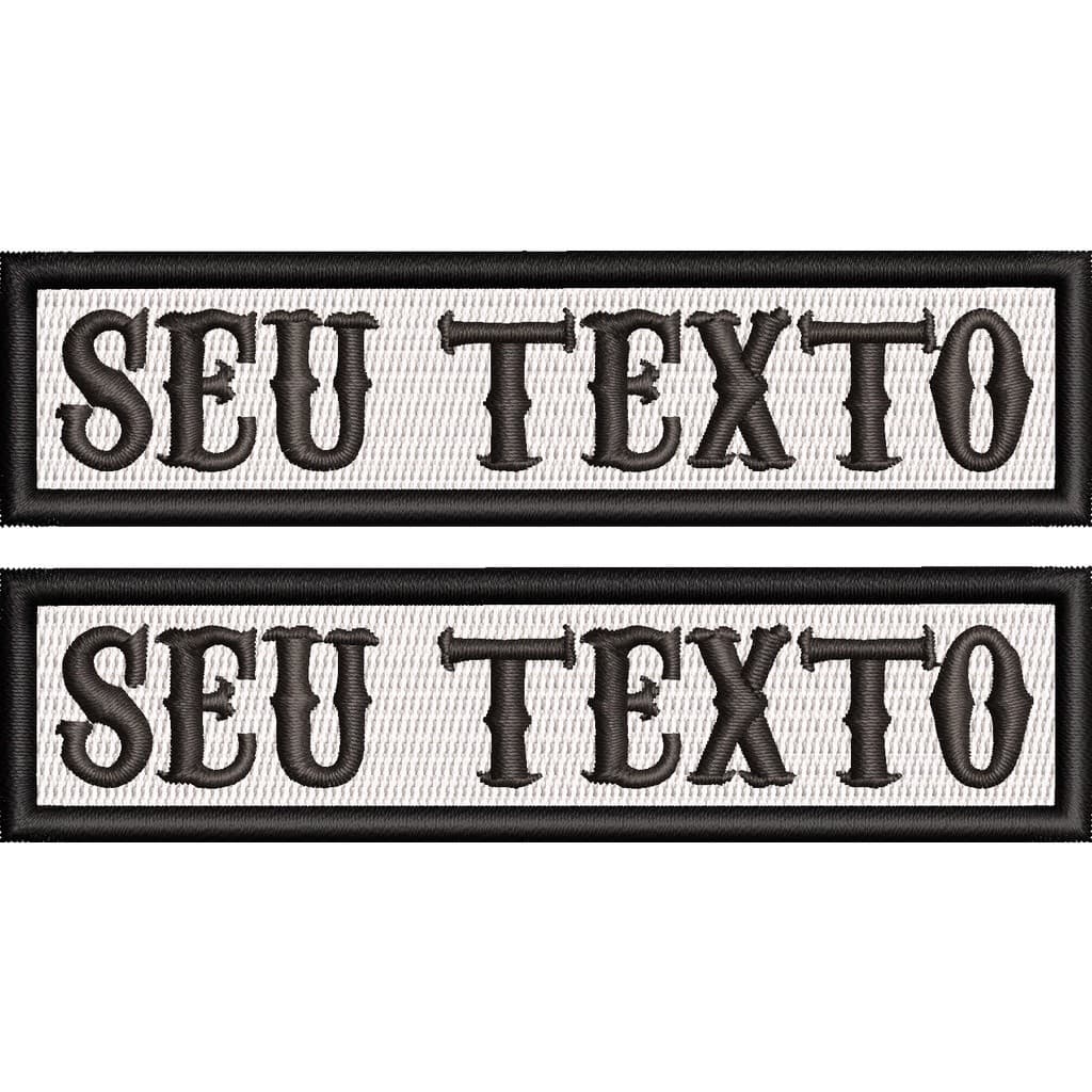 Combo 2pç Patch Bordado Tarjeta C/ Texto Personaliz. Motociclista Para Coletes e Jaquetas Tar4