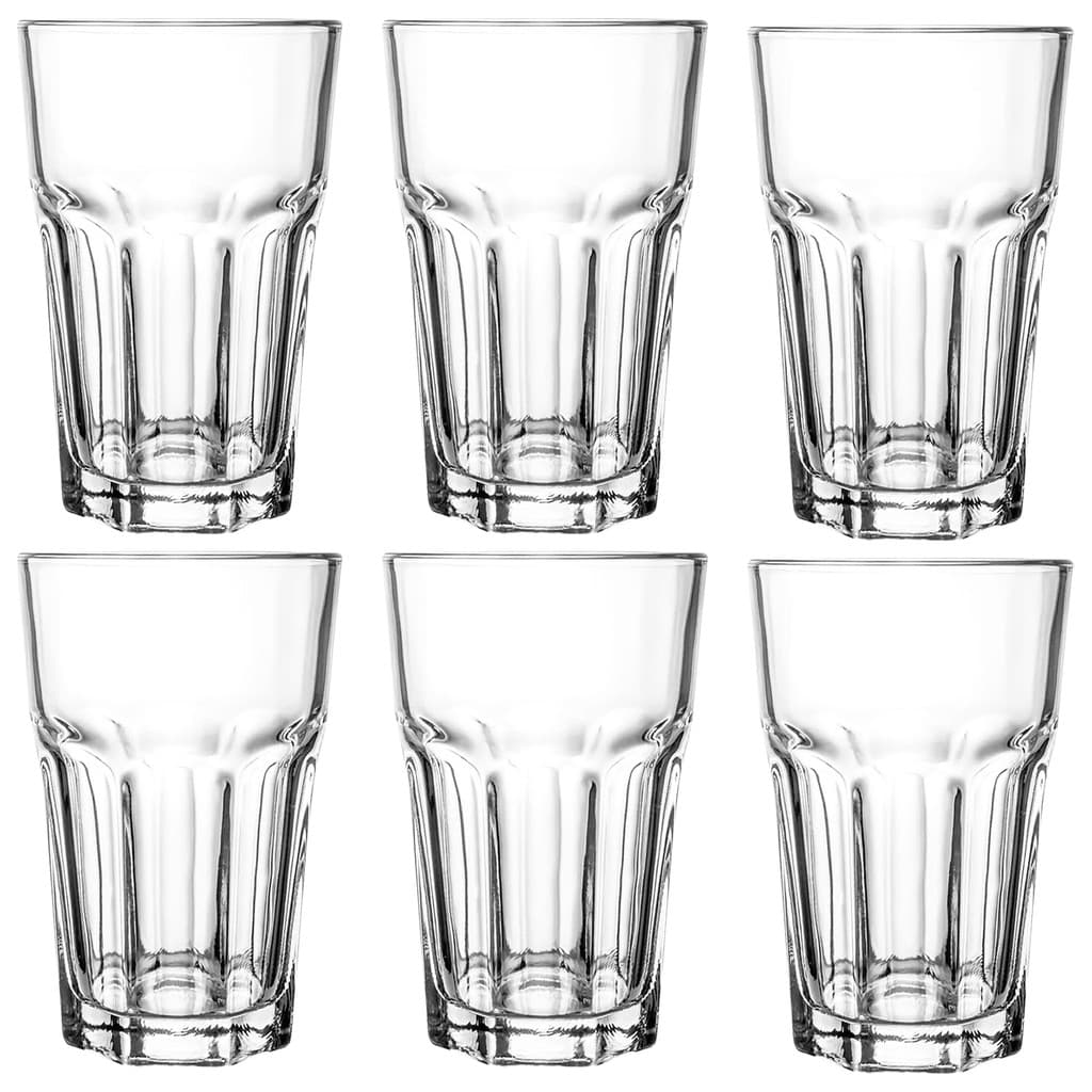 Kit 6 Copos De Vitamina 390ml Vidro Praticasa Copo Para Água Suco Refrigerante Bebidas Drinks