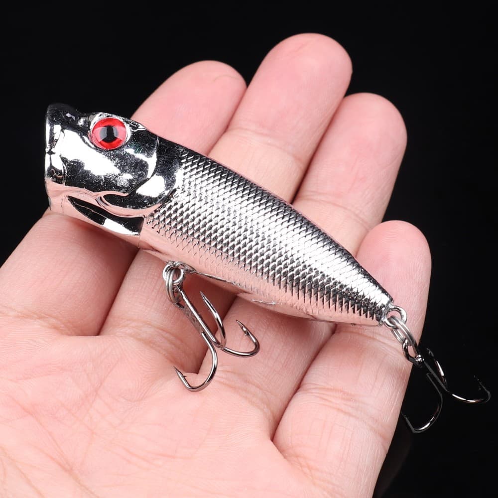 1 Peça Iscas De Pesca Popper De Água Superior Isca Artificial 6.5 Cm 12g