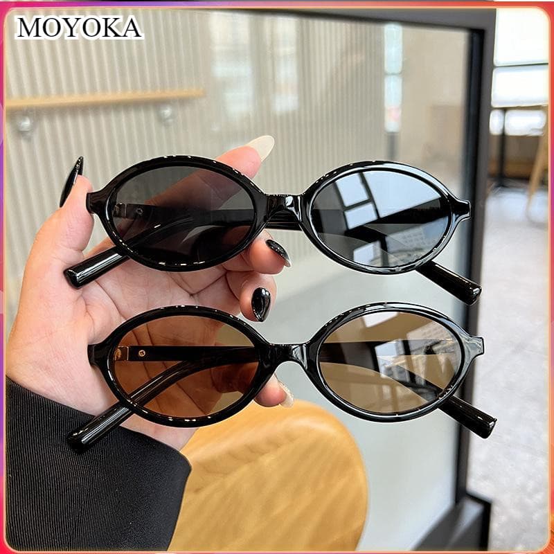 Óculos De Sol Ovais Femininos Retrô Pequenos Anti UV Proteção Contra Radiação Homem Dirigindo Vidro Ocular