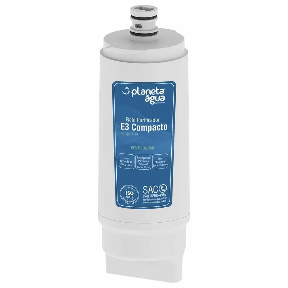 Refil Filtro Planeta Água E3 Compacto para Purificador de Água IBBL Avanti e MIO Compatível