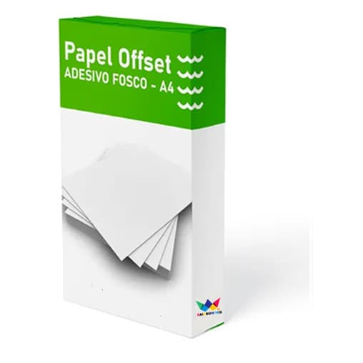 Papel Offset Adesivo A4 Fosco - 100 Folhas