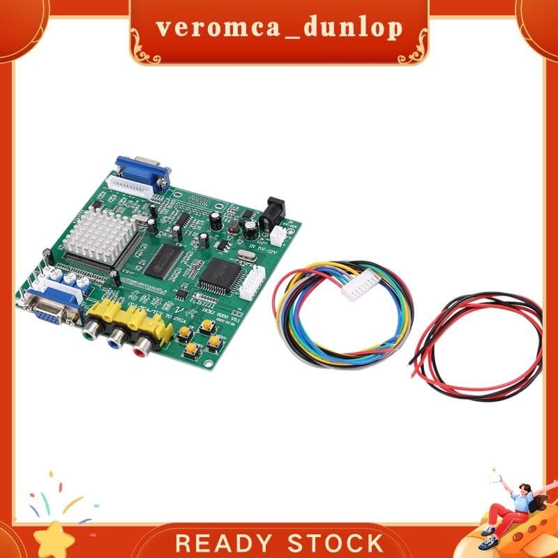 GBS8200 CGA/YUV/RGB Para Saída VGA Arcade Jamma Game HD Conversor De Vídeo Monitor De Placa LCD GBS-8200