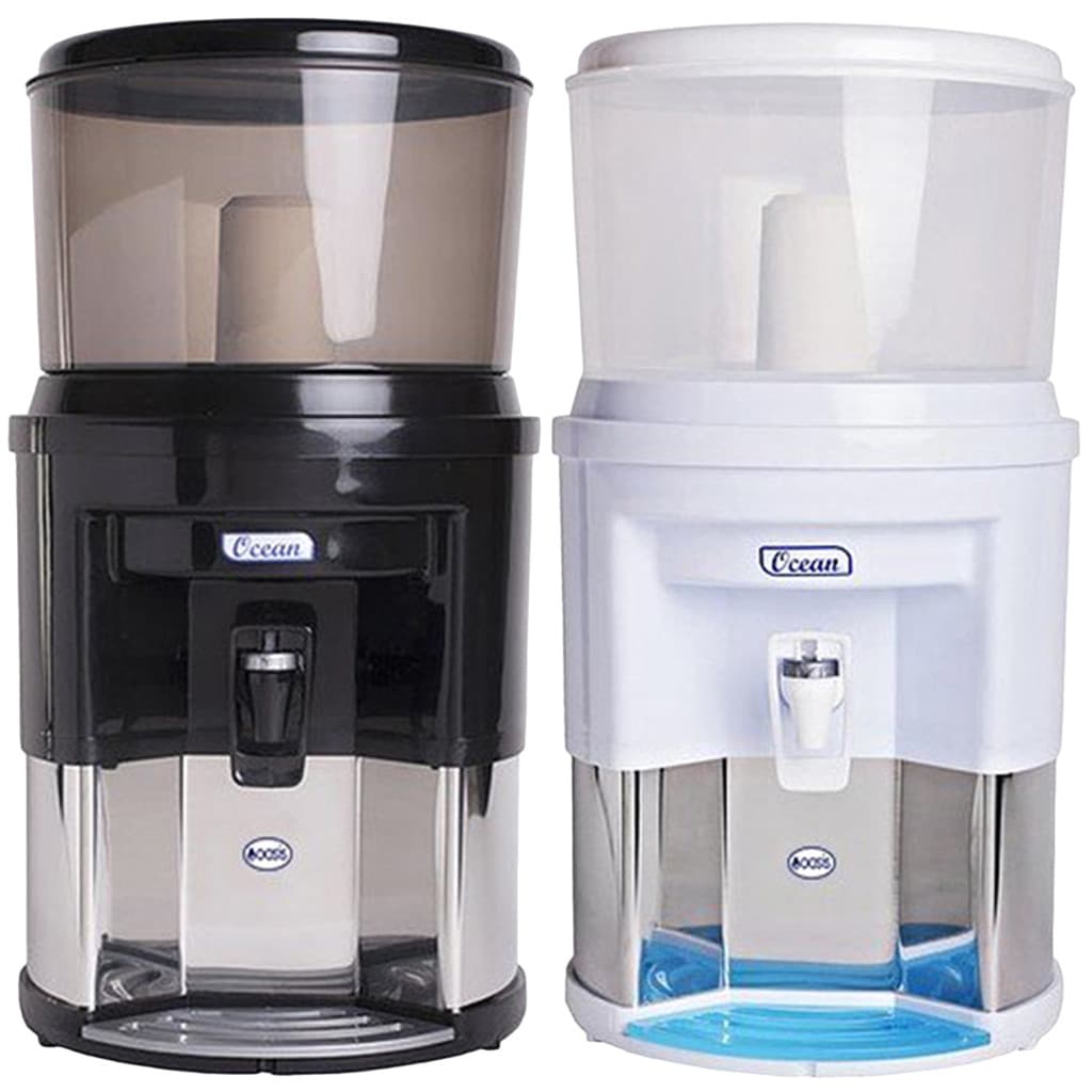 Filtro Água Ocean Inox 7L Vela Boia Carvão Ativado Pia Cozinha Bancada Cuba Superior Velas Oasis