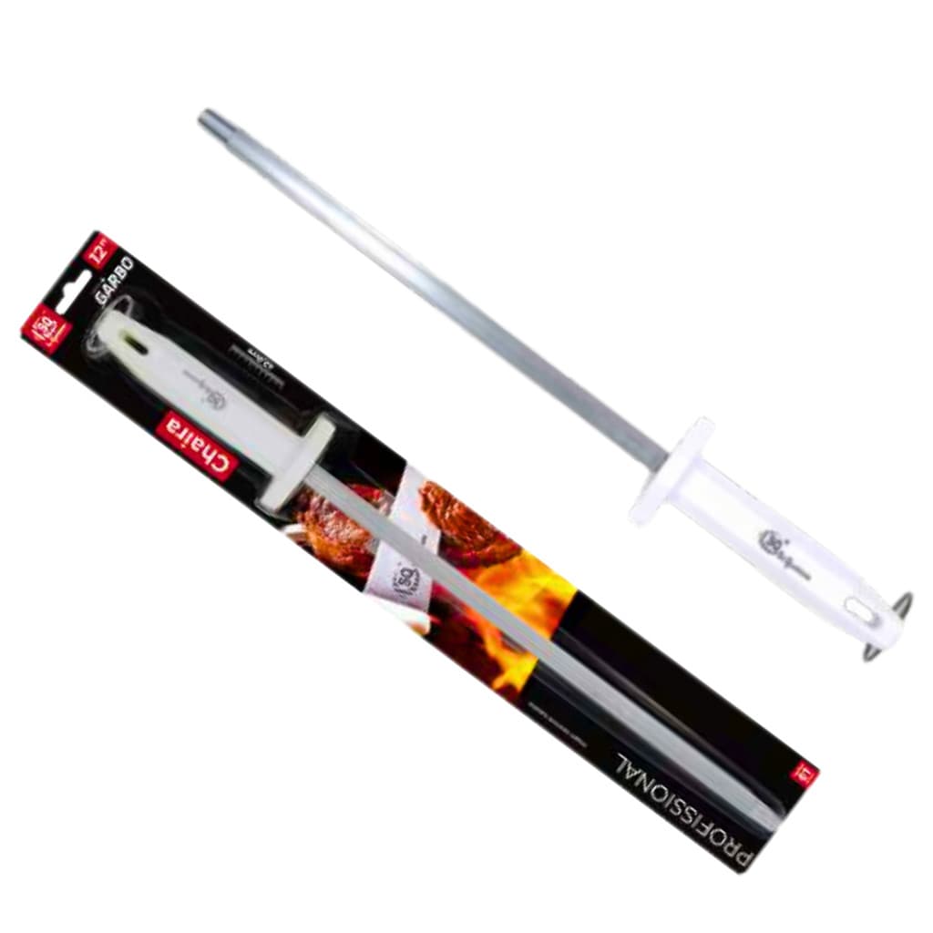Chaira Profissional 12 polegadas Amolador Açougueiro Aço Inox