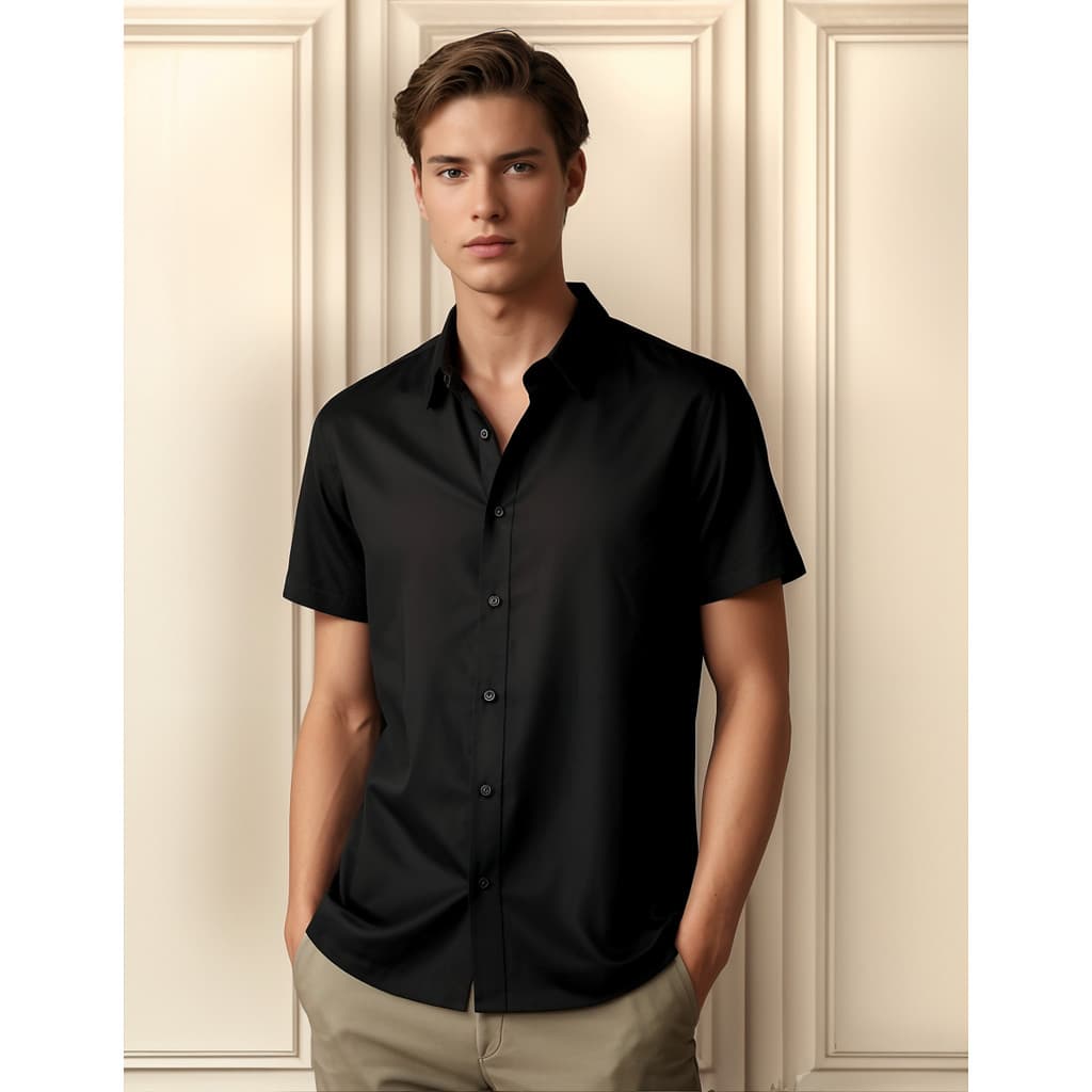 Camisa Social Manga Curta Masculina Viscolinho Premium  Tendencia 2025 - Não amassa  / facil de lavar / entrega rapida