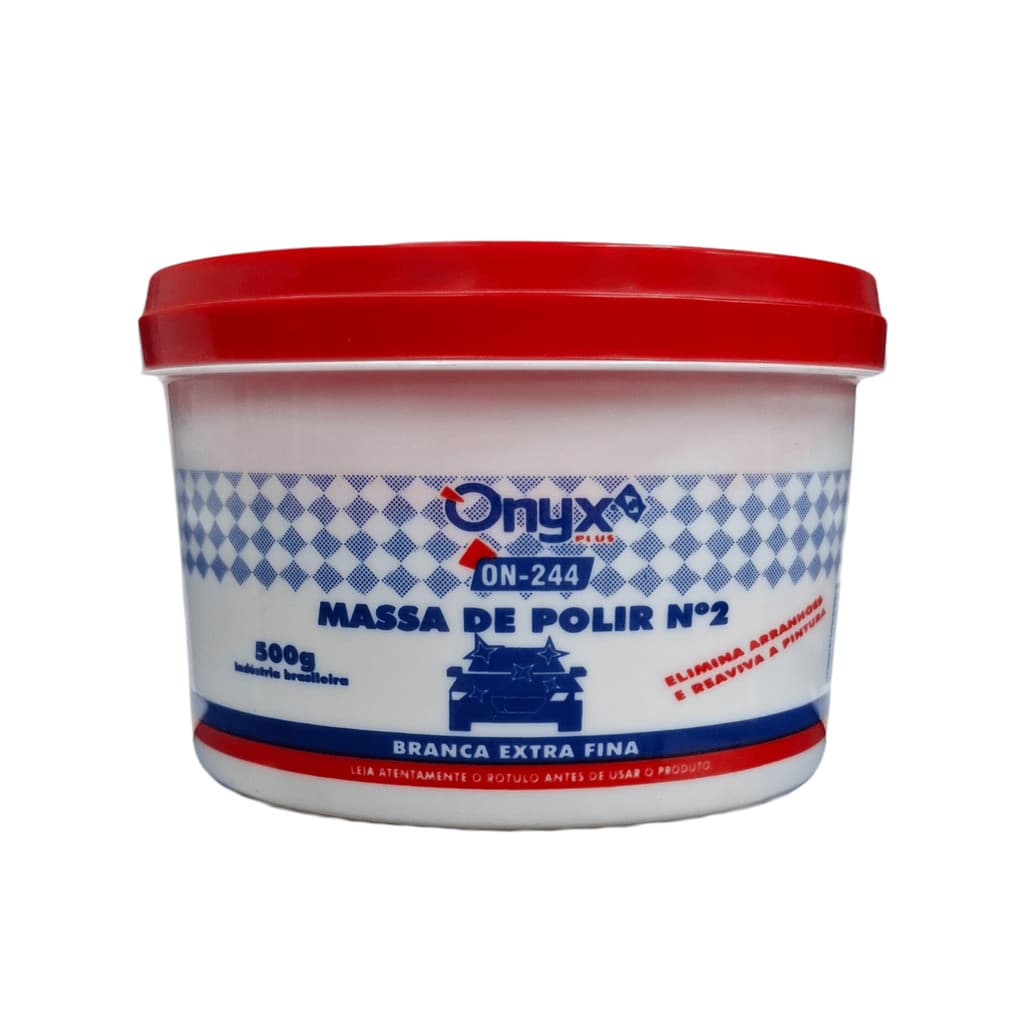 Massa de Polir Onyx ON-244 500g - Remove Arranhões e Reaviva Pintura Branca Extra Fina