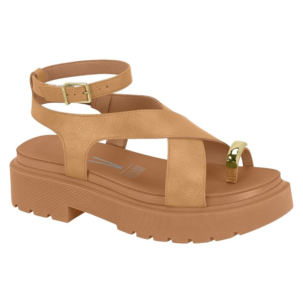 Sandália Feminina  Vizzano Papete Detalhe Anelar Napa Calf Ref:.6499.122