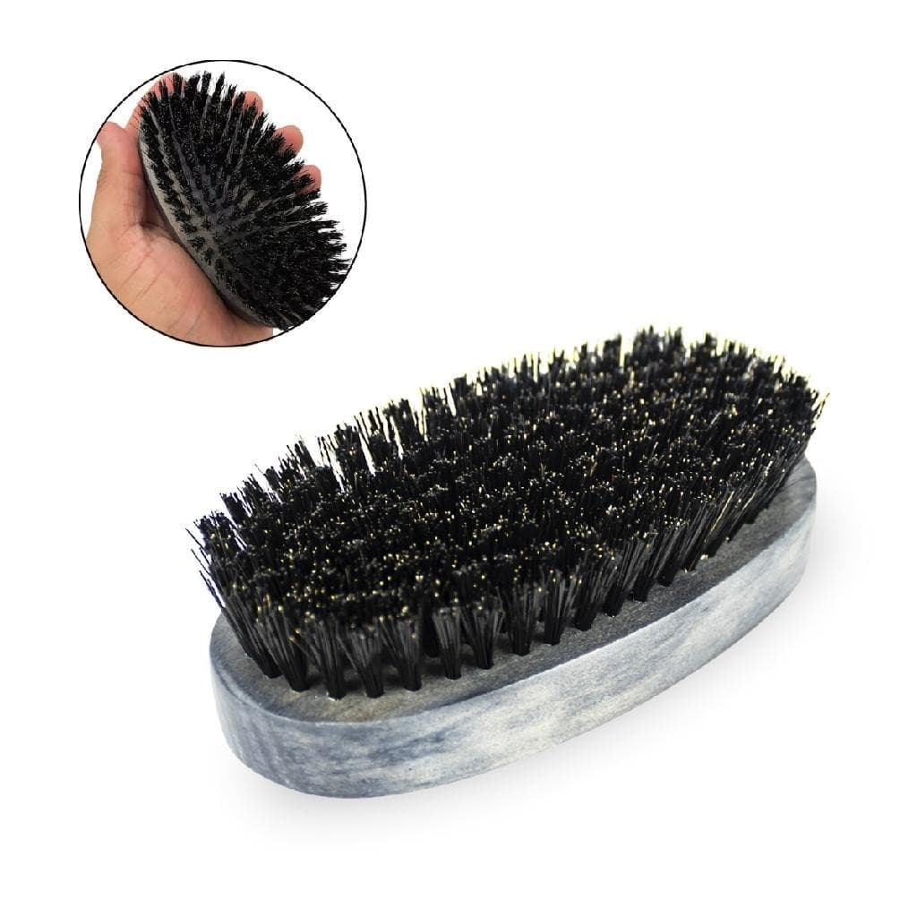 Escova Madeira Oval Profissional Barba Bigode Cerdas Macias Cabeleireiro Barbearia Masculino