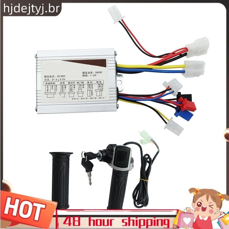 36V 350W Scooter Elétrico Escovado Controlador Motor + Acelerador Torção Aperto Kit Para E-Bike Bicicleta