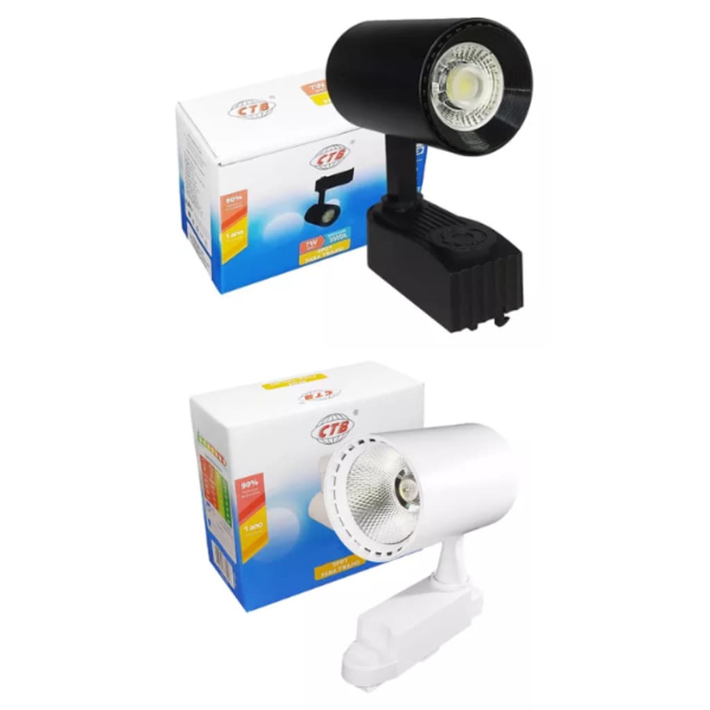 Spot Led 10w Preto/Branco Para Trilho Eletrificado Bivolt Frio/Quente/Neutro Não acompanha Trilho/led