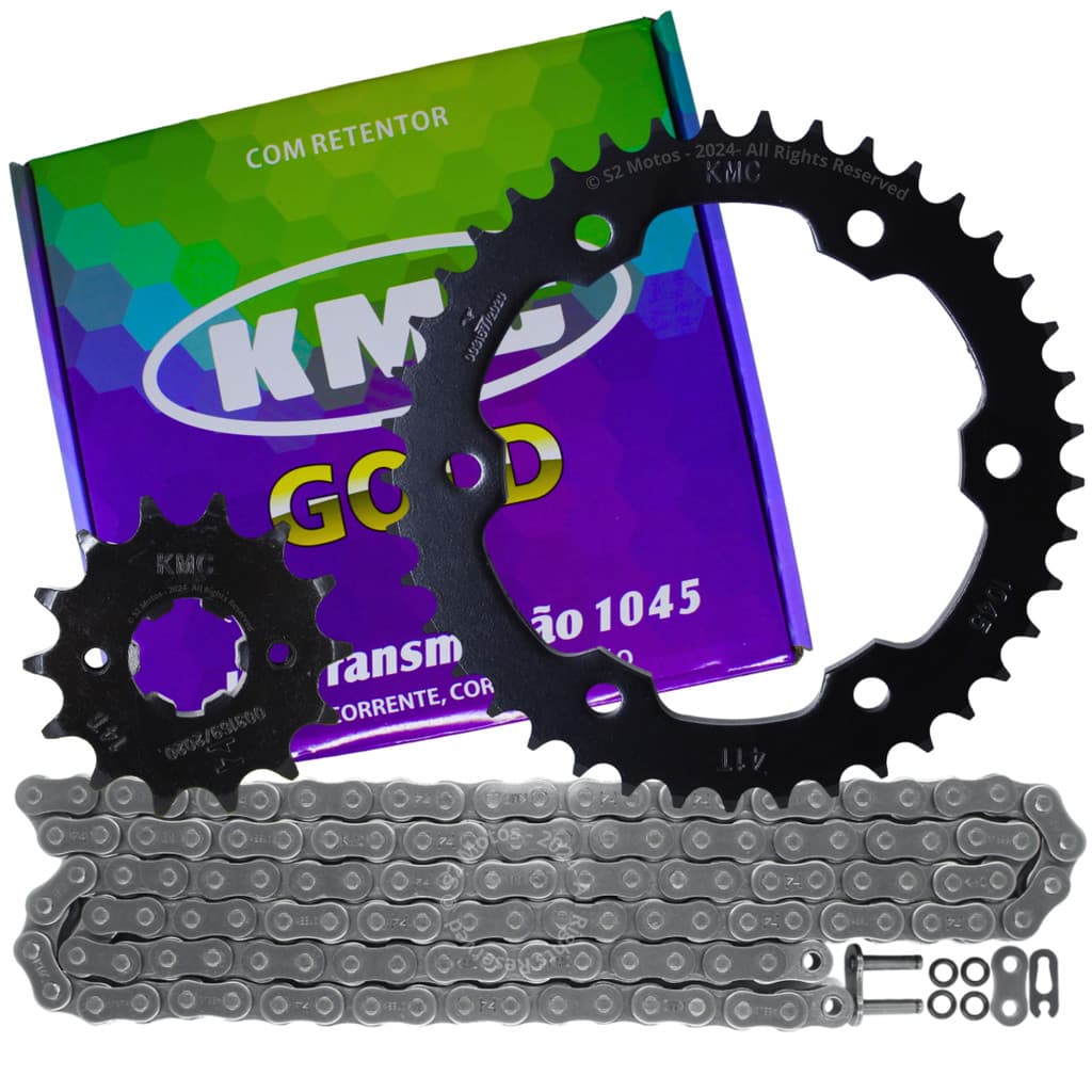 Kit Relação Kmc Yamaha Fz15 2022 2023 2024 Com Retentor
