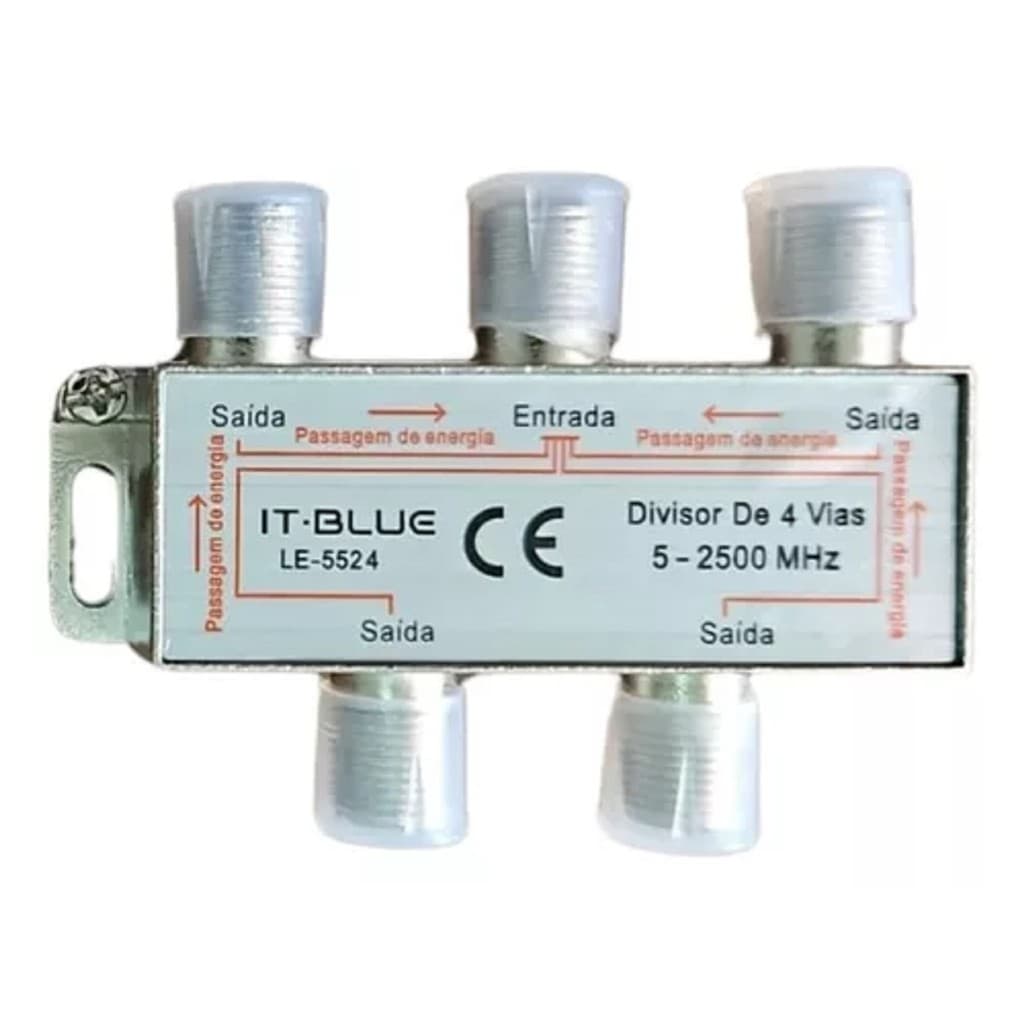 Divisor De Antena 4 Saidas/1 entrada Universal A Cabo Uhf Vhf Digital InterNeed