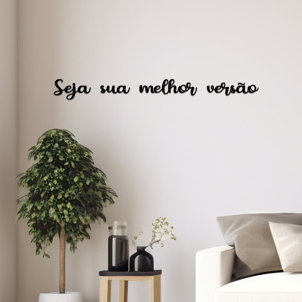 Quadro Seja Sua Melhor Versão Aplique De Parede Em Madeira Mdf