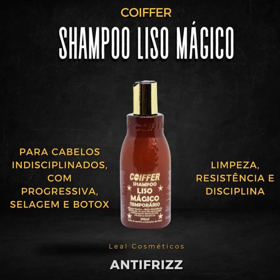 Shampoo Liso Mágico Coiffer 250ml
