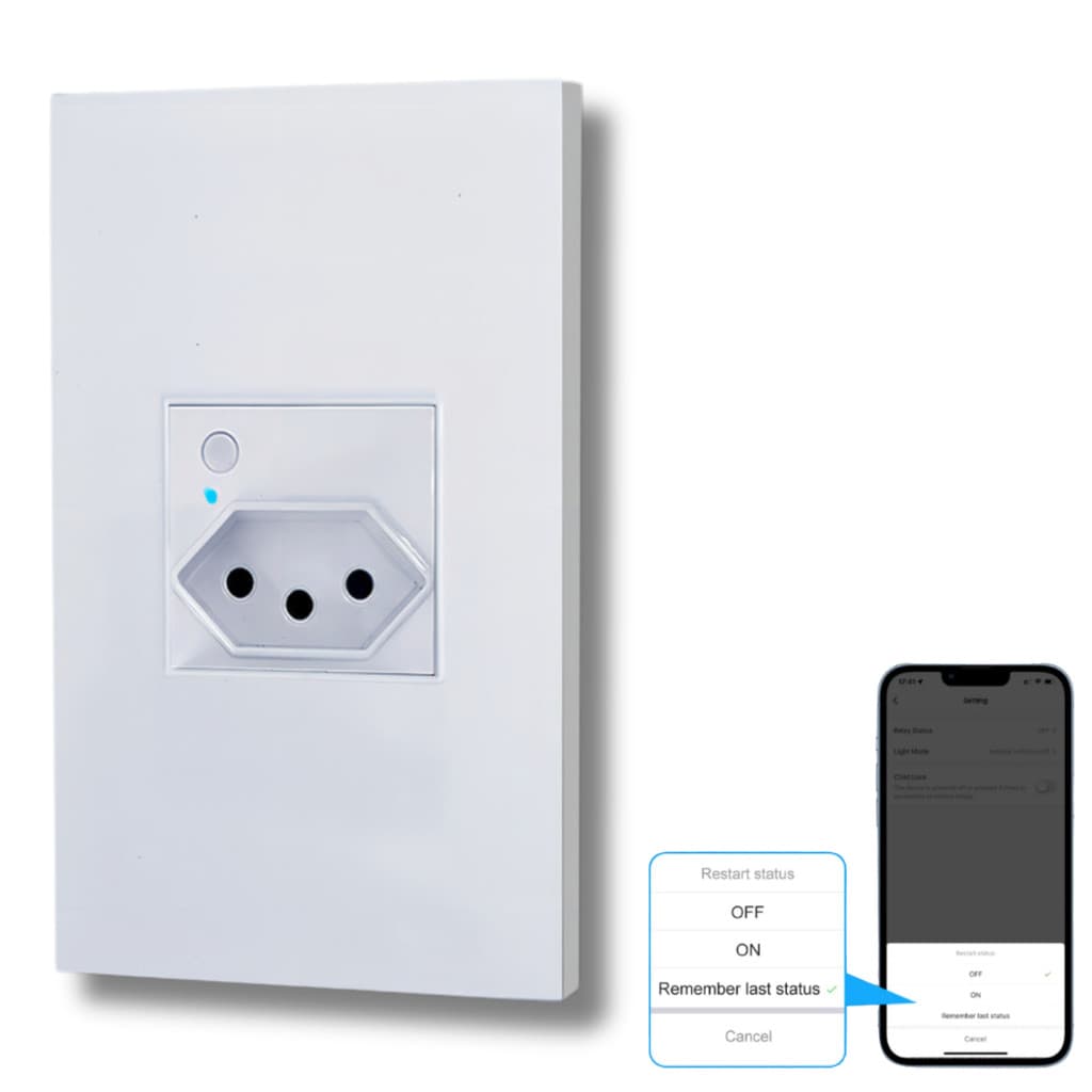 Tomada Parede Smart Inteligente Universal Bivolt Branco