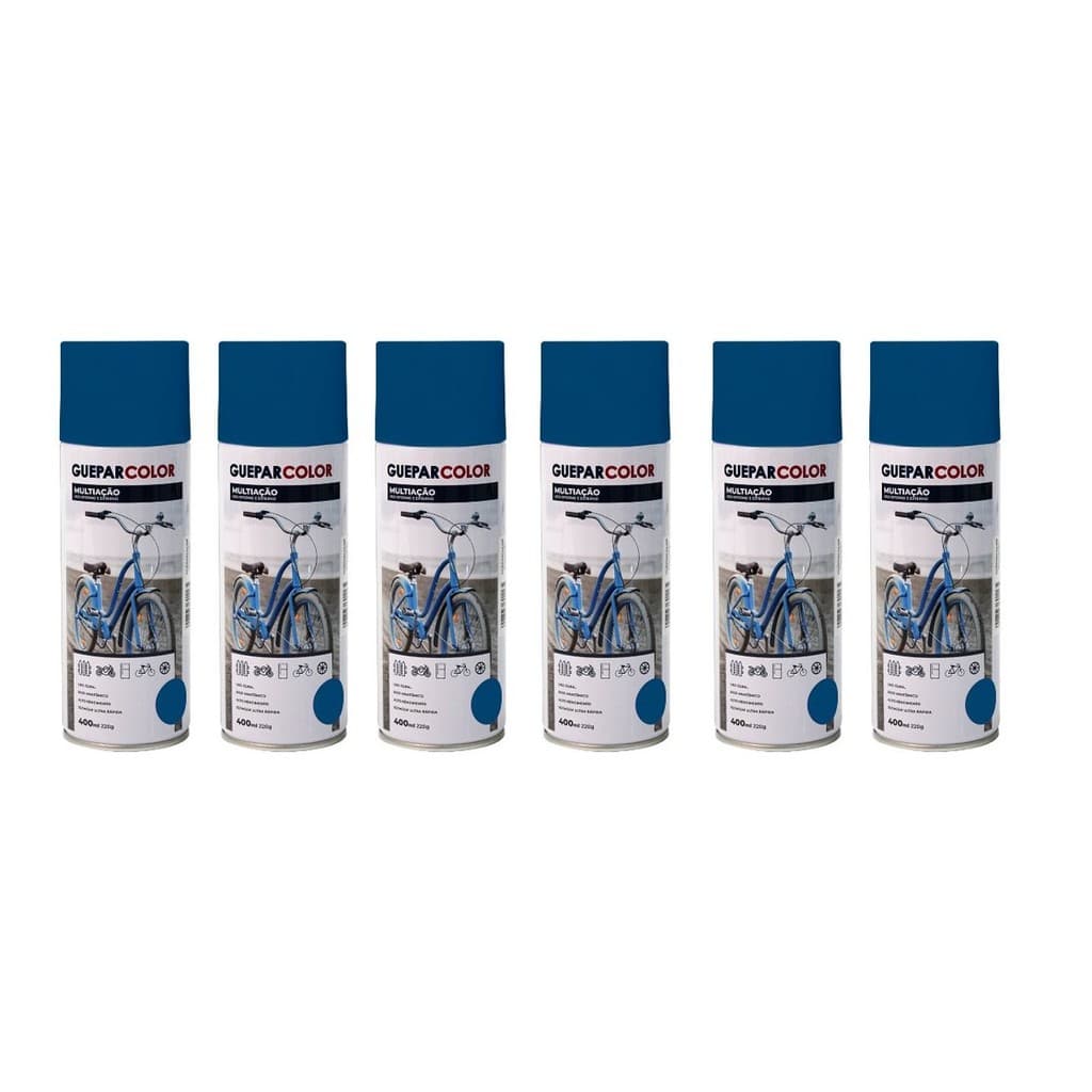 Tinta Spray Gueparcolor Multiação Azul Escuro  - 6 Un