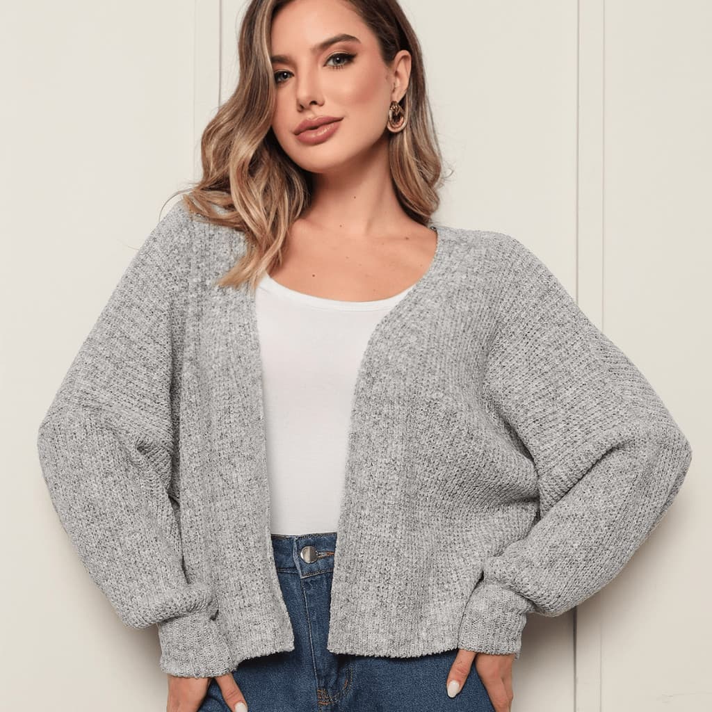 Casaco De Frio Feminino Curto Cardigan Coreano Cardigã Inverno Quentinho