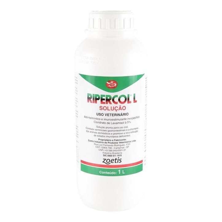 Ripercol Oral 1L - Vermífugo e Imunoestimulante Zoetis