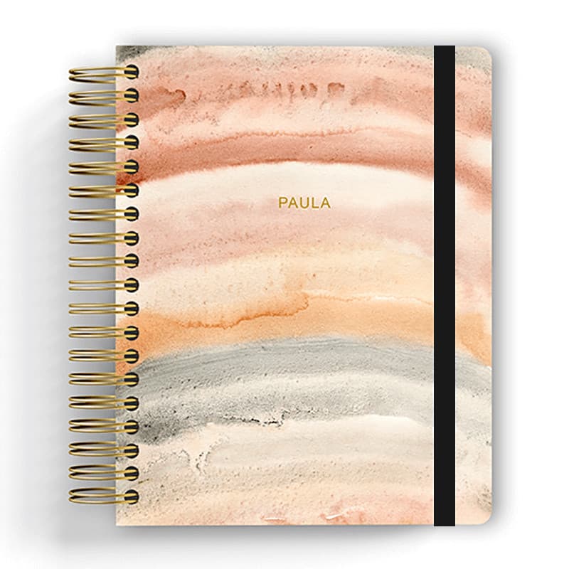 CADERNO SMART PERSONALIZADO COM SEU NOME NA CAPA EM HOTSTAMP | ABSTRACT ART | TAMANHO A5 | FOLHAS REPOSICIONÁVEIS