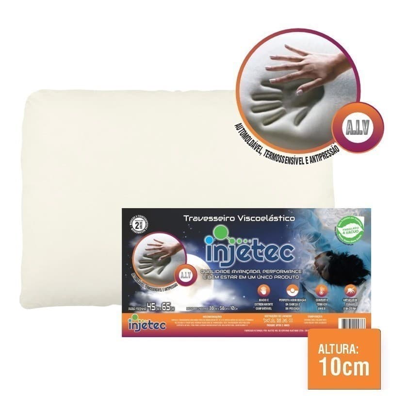 Travesseiro Viscoelástico (NASA) - Injetec Injetec Oferta