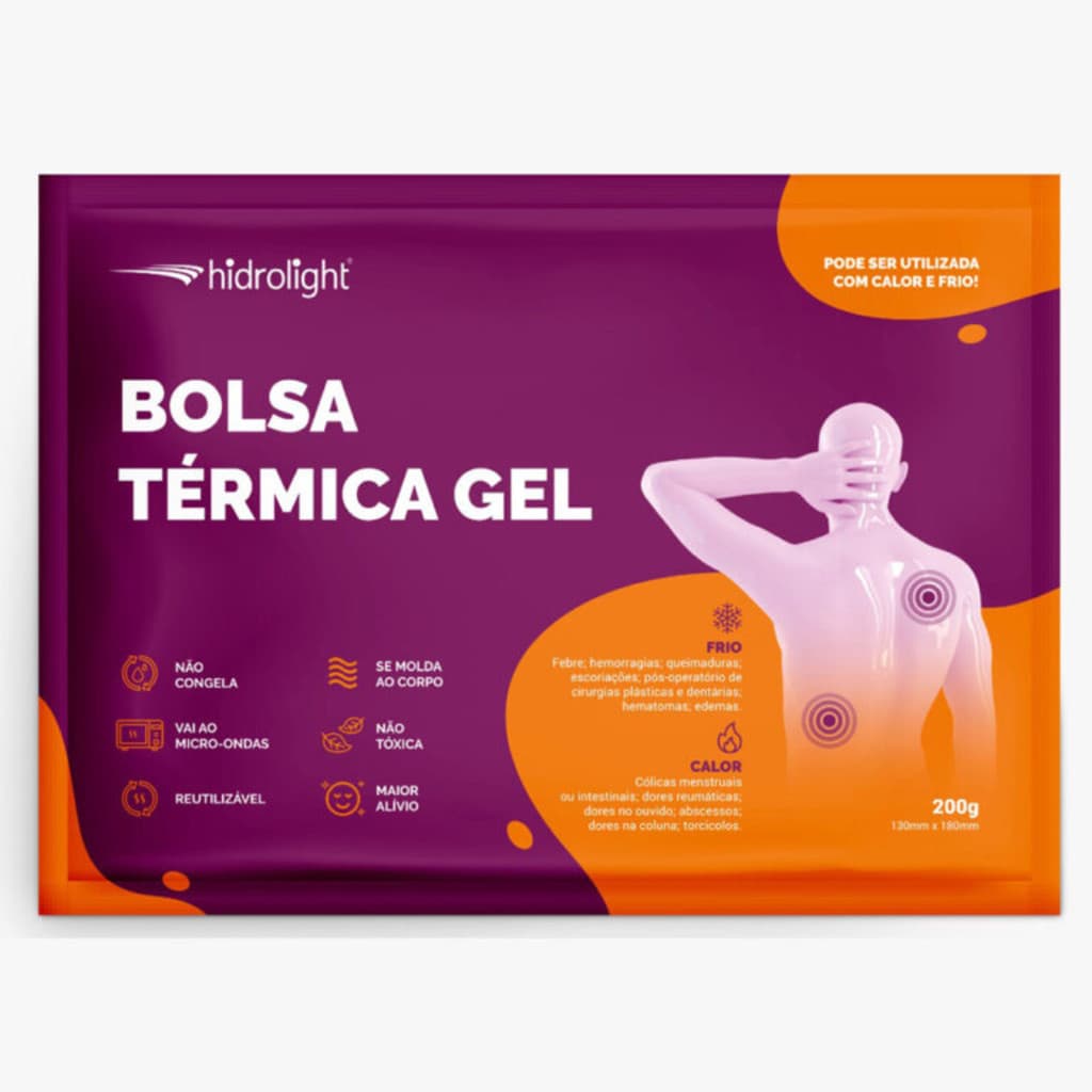 BOLSA TERMICA GEL HIDROLIGHT NAO CONGELA QUENTE E FRIA