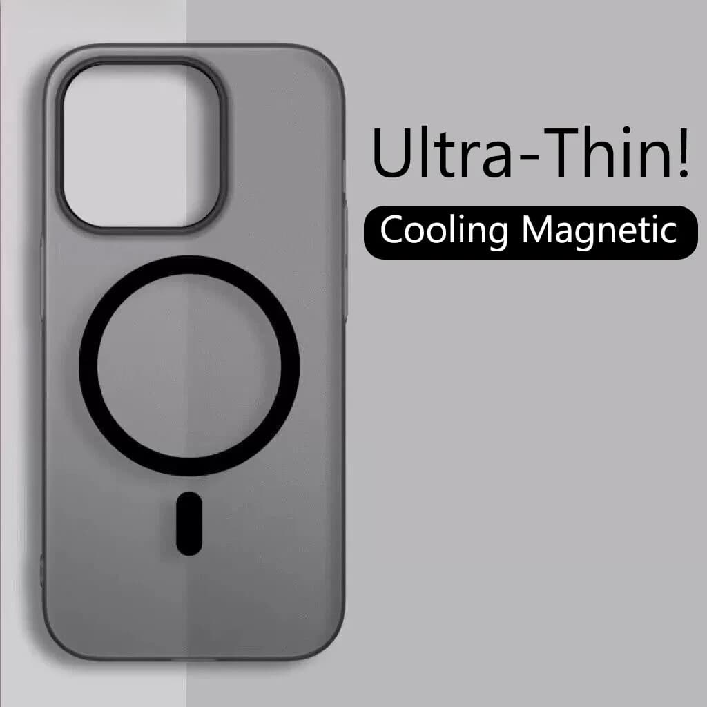 Fosco Ultra-Fino Para Magsafe Caso iPhone 16 15 14 13 12 11 Pro Max Plus Carregador Magnético Sem Fio Duro PC Translúcid