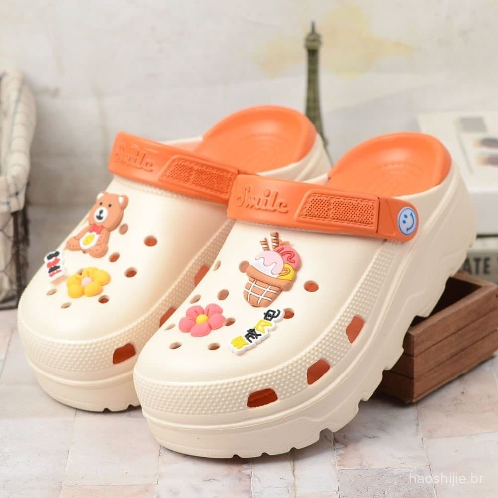 [Entrega em 48 horas] Sandálias femininas plataforma antiderrapante chinelos de praia sandálias femininas salto sapatos